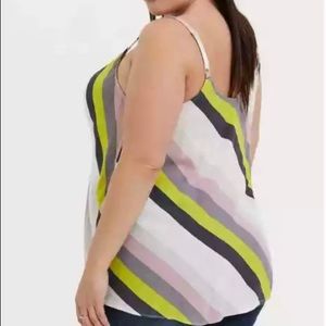 Torrid Sofie Multi Striped Crinkle Gauze Swing Cami Size 6X.